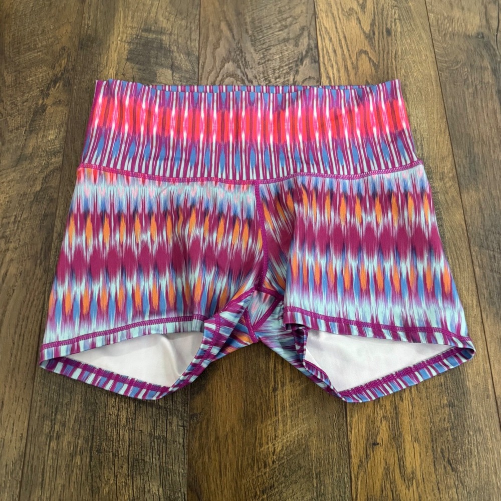 prAna Womens Yoga Shorts Multicolor Athletic Activewear Size L Running Outdoor